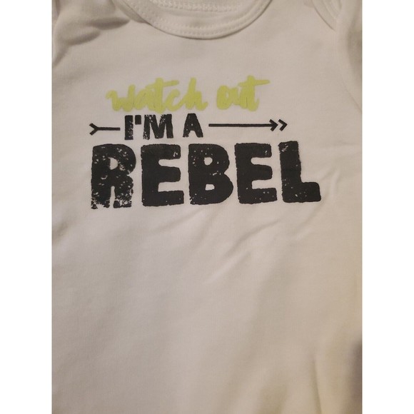 Chick Pea Baby's 5pk Bodysuit Size 3-6 6-9 Months White Gray Multi-colored Comfy - Picture 3 of 10